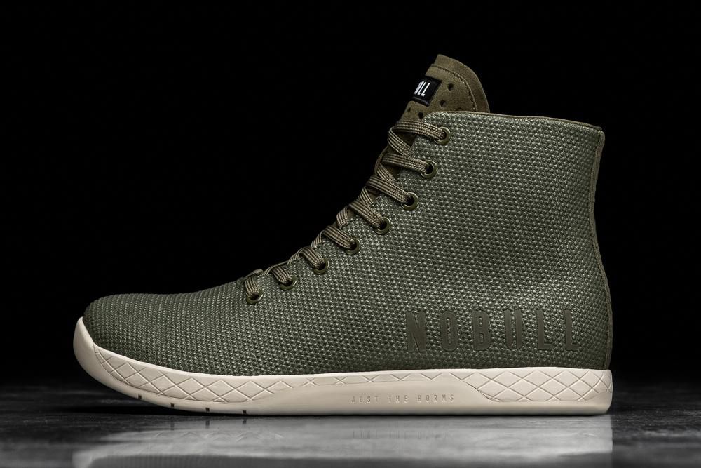 Baskets Montantes NOBULL Femme Vert - Chaussures NOBULL High-Top Superfabric,France (5026-AMEKV)